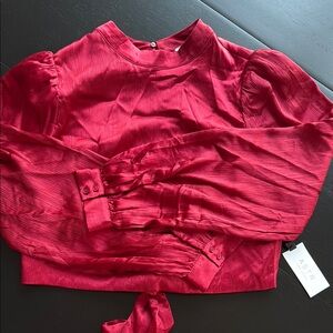 ASTR the Label Open Back Crop Top in wine- L